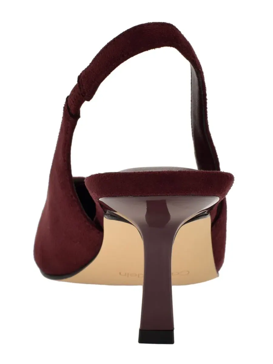 Туфли-лодочки Calvin Klein Chellie с каблуком-рюмочкой, Merlot Sueded — изображение 3 из 5