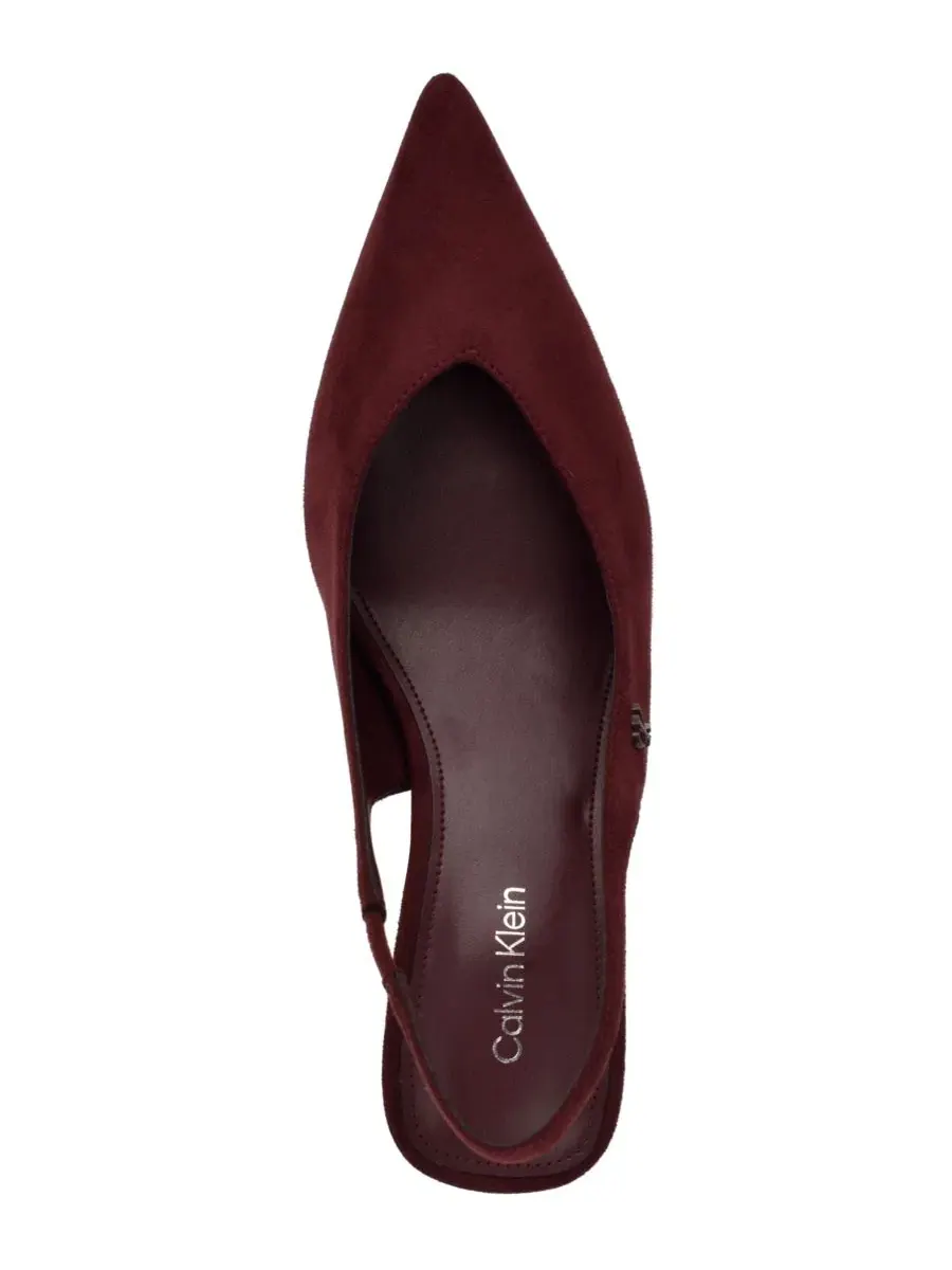 Туфли-лодочки Calvin Klein Chellie с каблуком-рюмочкой, Merlot Sueded — изображение 4 из 5