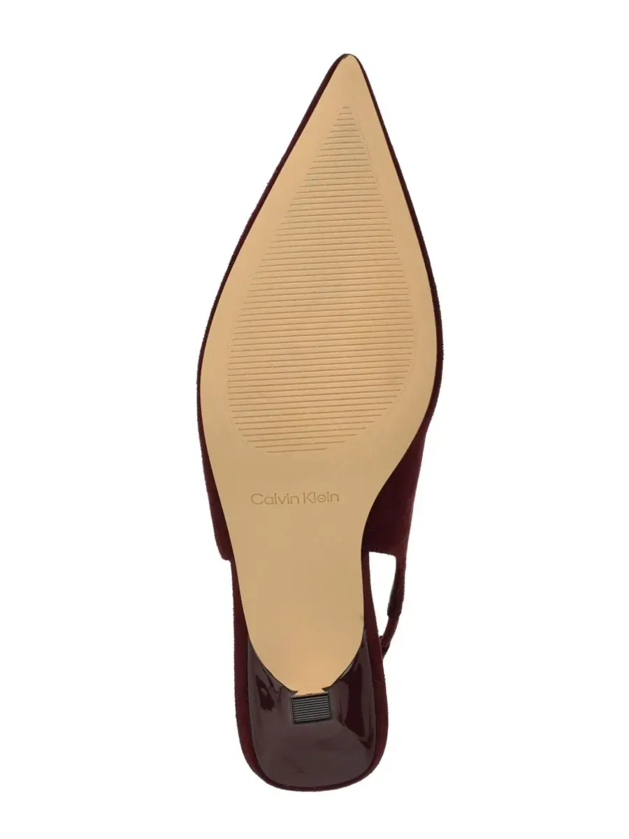Туфли-лодочки Calvin Klein Chellie с каблуком-рюмочкой, Merlot Sueded — изображение 5 из 5