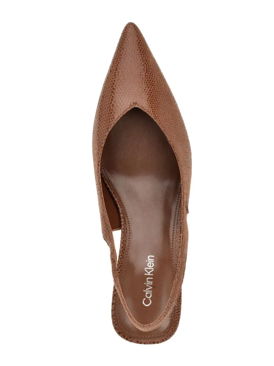 Туфли-лодочки Chellie на каблуке-рюмочке Calvin Klein, Dark Natural Lizard — изображение 4 из 5