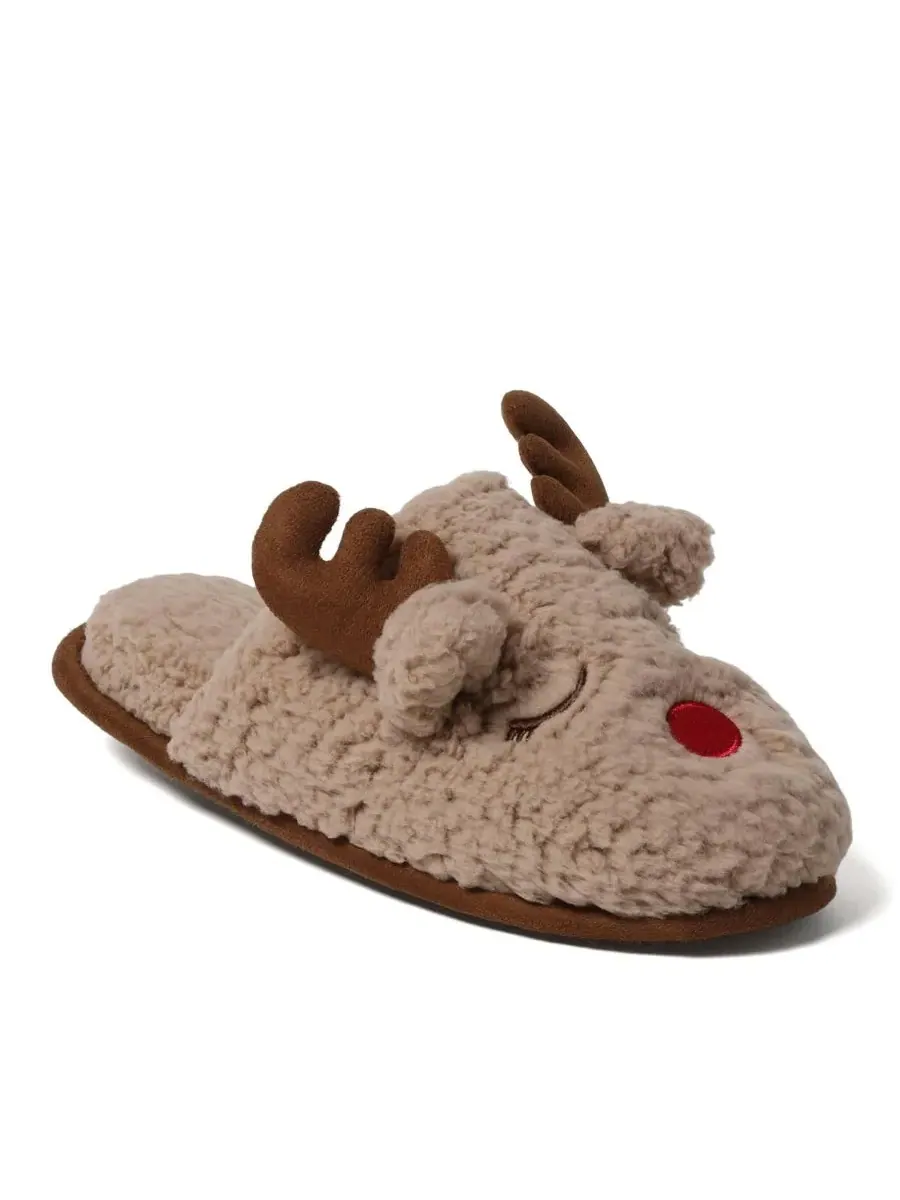 Женские праздничные тапочки Cozyfoams с оригинальным дизайном и подарочным мешочком Dearfoams — изображение 3 из 6