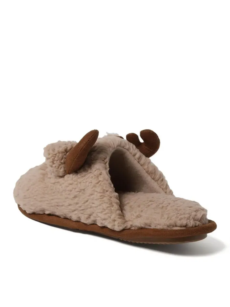Женские праздничные тапочки Cozyfoams с оригинальным дизайном и подарочным мешочком Dearfoams — изображение 4 из 6