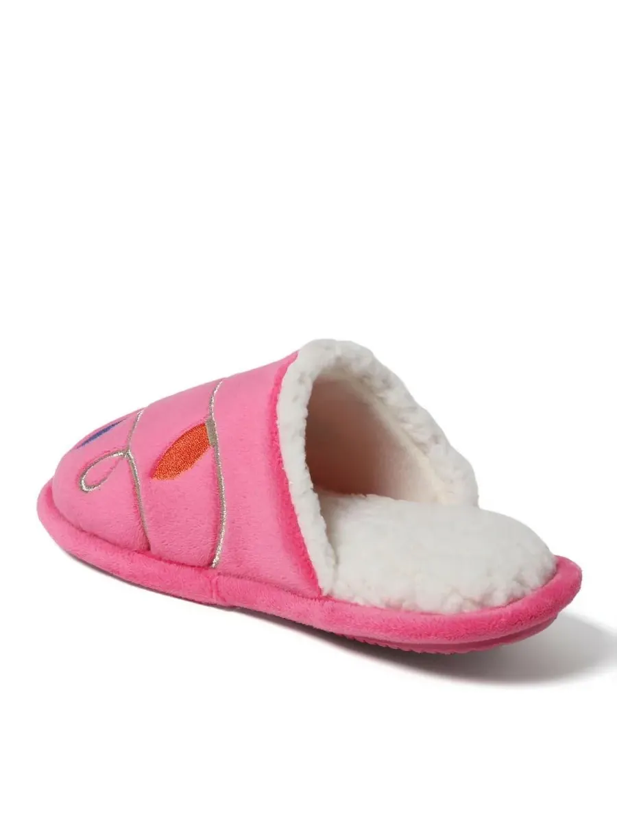 Женские праздничные тапочки Cozyfoams с оригинальным дизайном и подарочным мешочком Dearfoams — изображение 4 из 6