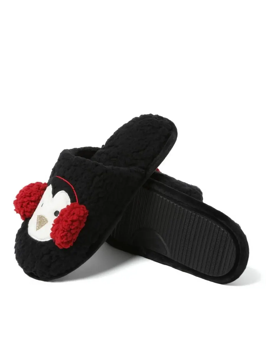 Женские праздничные тапочки Cozyfoams с оригинальным дизайном и подарочным мешочком Dearfoams — изображение 2 из 6