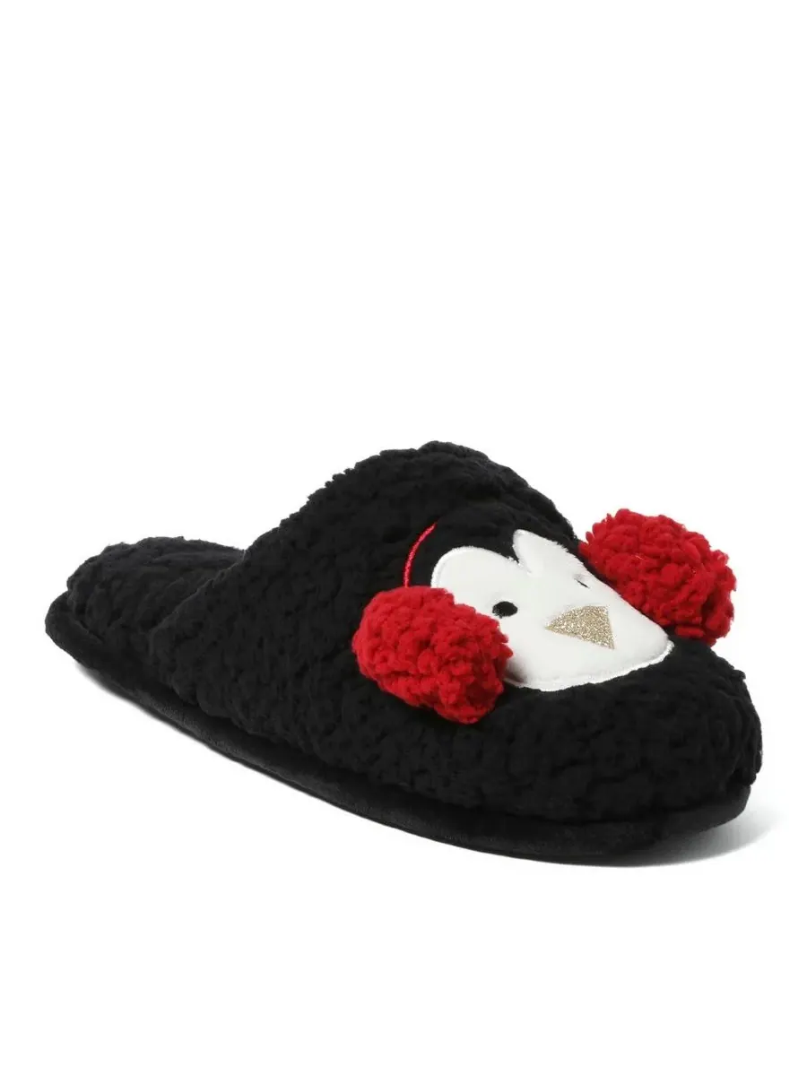 Женские праздничные тапочки Cozyfoams с оригинальным дизайном и подарочным мешочком Dearfoams — изображение 3 из 6