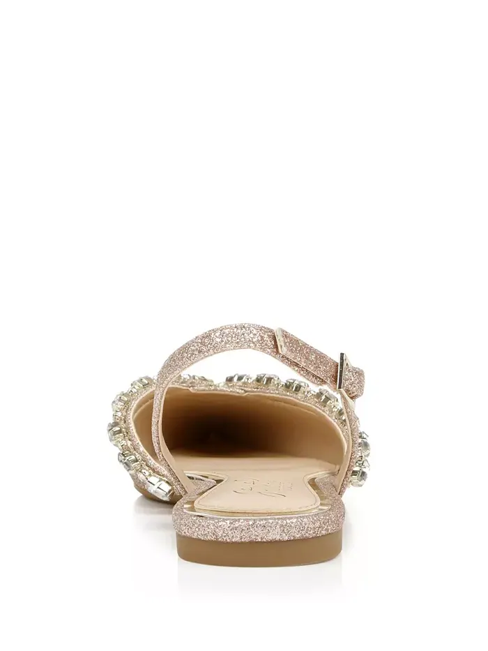 Женские вечерние балетки Camden с открытой пяткой и острым носом Jewel Badgley Mischka — изображение 3 из 6