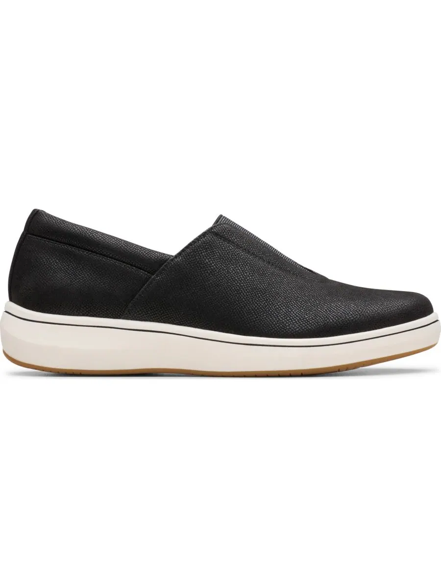 Туфли женские Clarks Cloudsteppers Breeze Sky Ria, текстиль — изображение 2 из 8, черный/белый