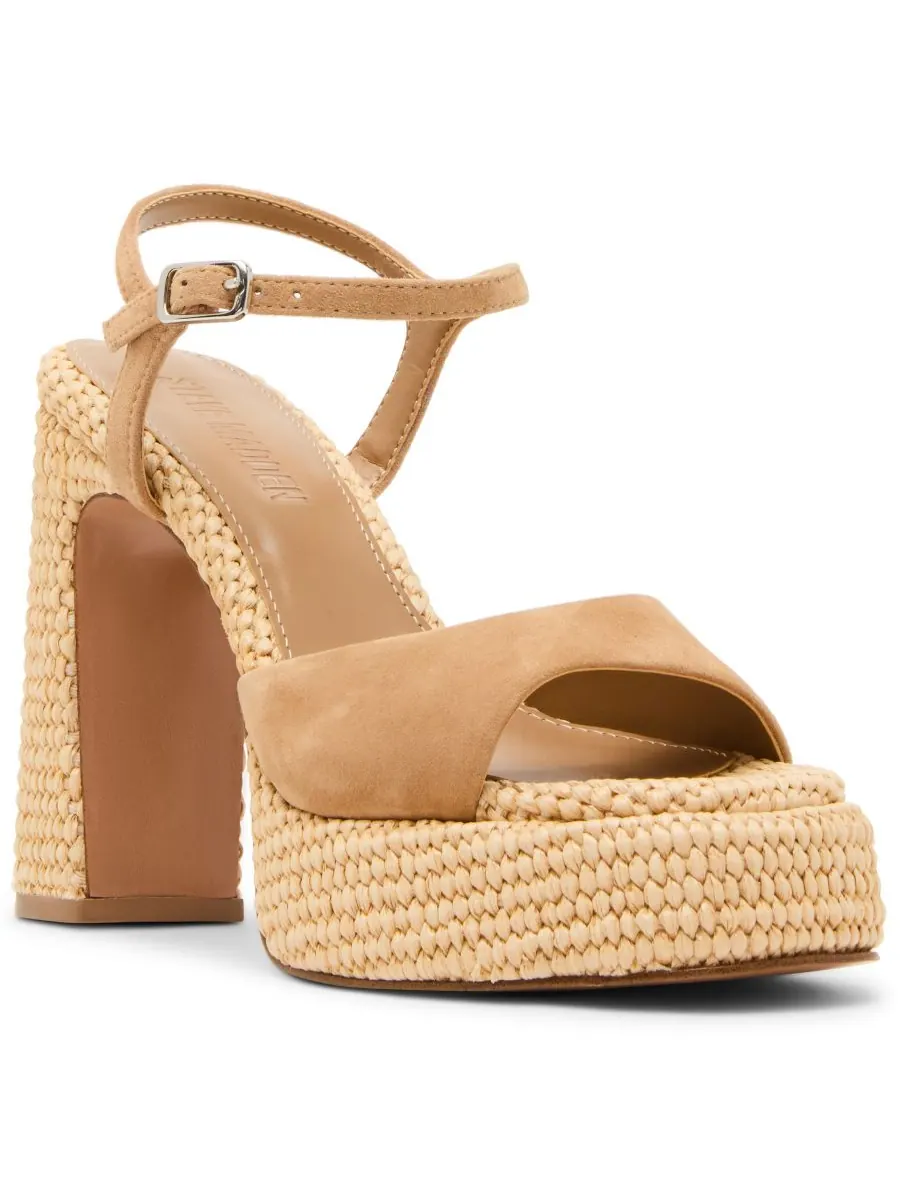 Женские сандалии на платформе Liandra Steve Madden — изображение 1 из 6, бежевый