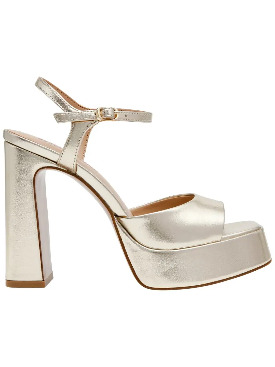 Женские сандалии на платформе Liandra Steve Madden — изображение 2 из 6, золотистый металлик