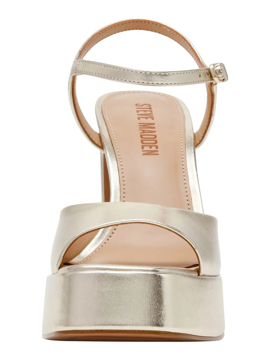 Женские сандалии на платформе Liandra Steve Madden — изображение 6 из 6, золотистый металлик