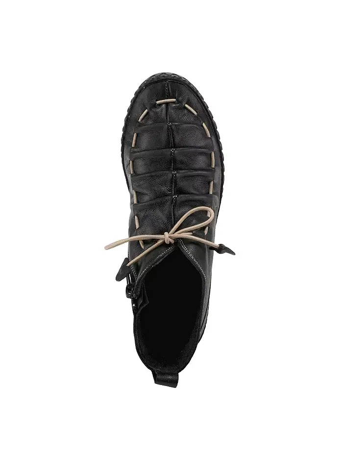 Туфли Nespea Premium Leather на танкетке с эластичной завязкой и съемной стелькой Spring Step — изображение 3 из 6, черный