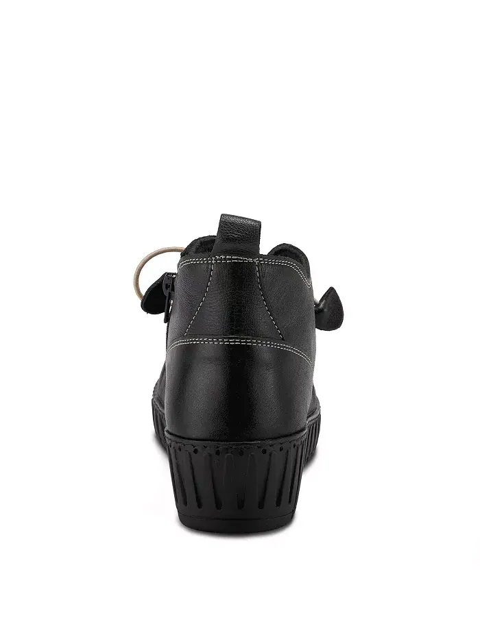Туфли Nespea Premium Leather на танкетке с эластичной завязкой и съемной стелькой Spring Step — изображение 4 из 6, черный