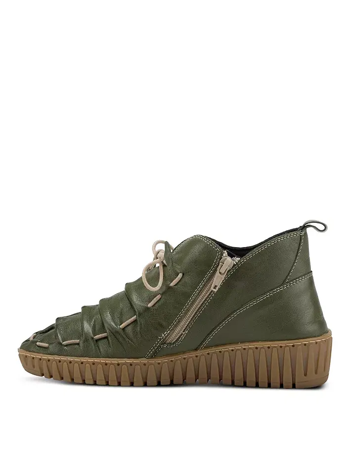 Туфли Nespea Premium Leather на танкетке с эластичной завязкой и съемной стелькой Spring Step — изображение 2 из 6, зеленый