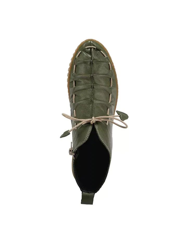 Туфли Nespea Premium Leather на танкетке с эластичной завязкой и съемной стелькой Spring Step — изображение 3 из 6, зеленый