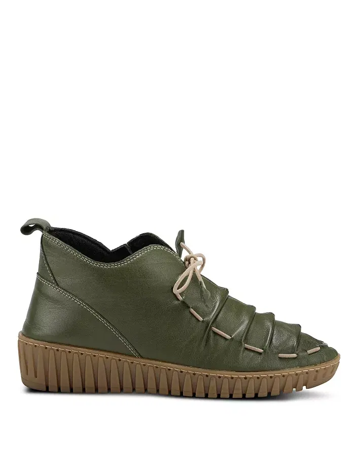 Туфли Nespea Premium Leather на танкетке с эластичной завязкой и съемной стелькой Spring Step — изображение 5 из 6, зеленый