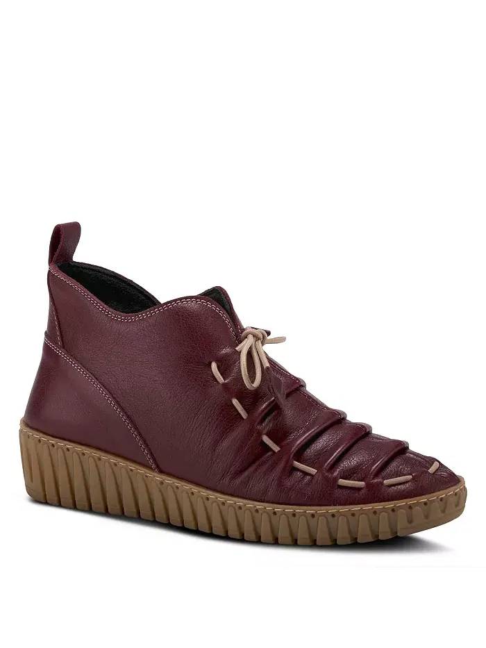 Туфли Nespea Premium Leather на танкетке с эластичной завязкой и съемной стелькой Spring Step — изображение 1 из 6, красный