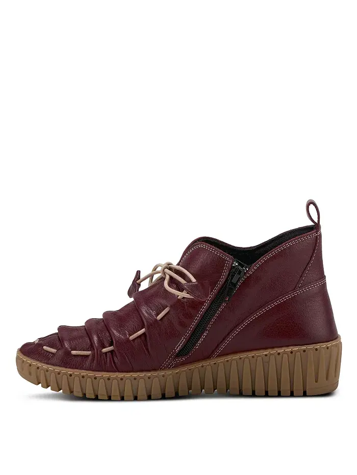 Туфли Nespea Premium Leather на танкетке с эластичной завязкой и съемной стелькой Spring Step — изображение 2 из 6, красный