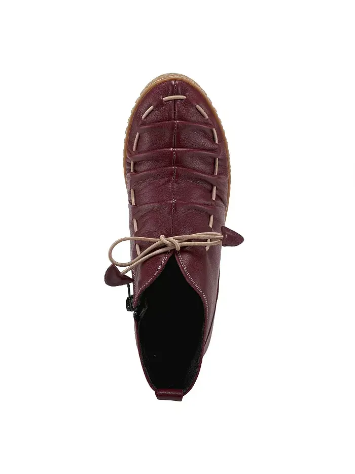 Туфли Nespea Premium Leather на танкетке с эластичной завязкой и съемной стелькой Spring Step — изображение 3 из 6, красный