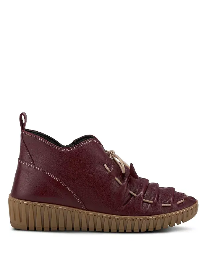 Туфли Nespea Premium Leather на танкетке с эластичной завязкой и съемной стелькой Spring Step — изображение 5 из 6, красный
