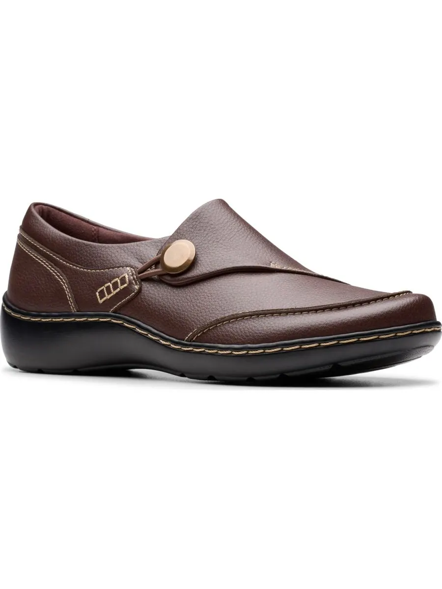 Лоферы женские Clarks Cora Teresa, кожа Redwood, с закругленным носком