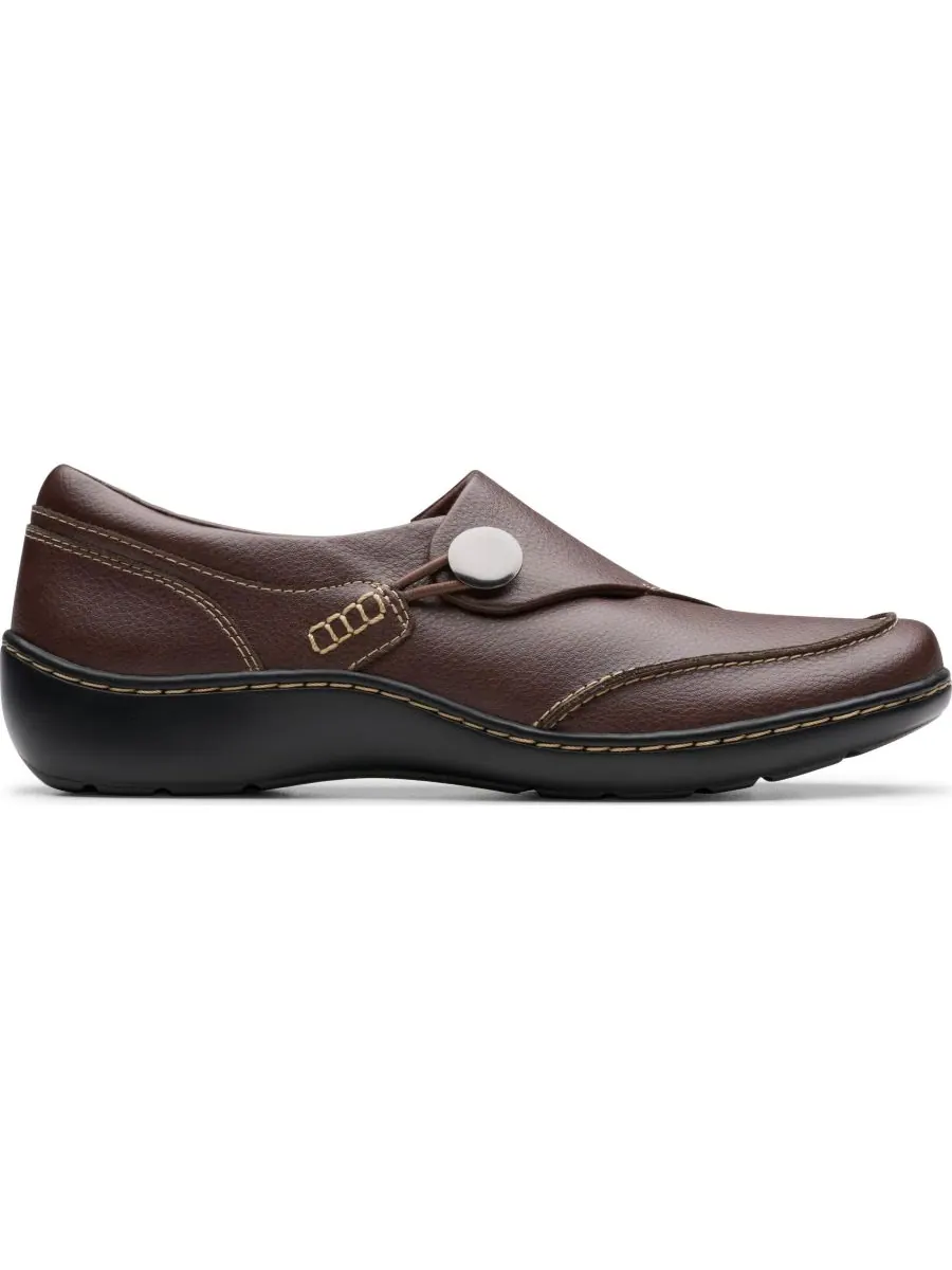 Лоферы женские Clarks Cora Teresa, кожа Redwood, с закругленным носком — изображение 2 из 5, красное дерево