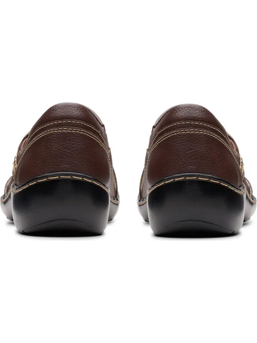 Лоферы женские Clarks Cora Teresa, кожа Redwood, с закругленным носком — изображение 3 из 5, красное дерево