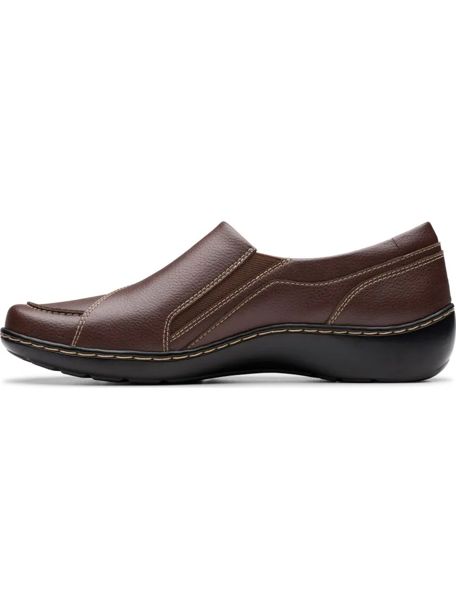 Лоферы женские Clarks Cora Teresa, кожа Redwood, с закругленным носком — изображение 5 из 5, красное дерево