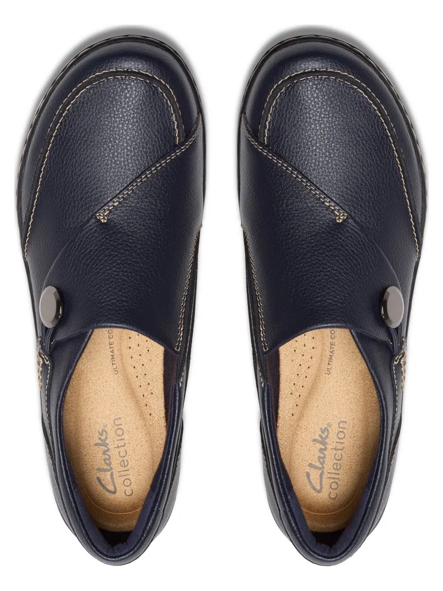 Лоферы женские Clarks Cora Teresa, с закругленным носком — изображение 4 из 5, темно-синий