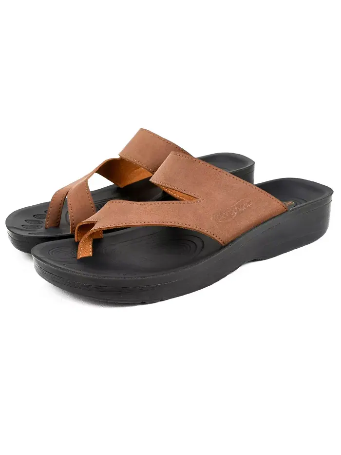 Женские сандалии Odal Split Toe с поддержкой свода стопы Aerothotic — изображение 3 из 6, коричневый