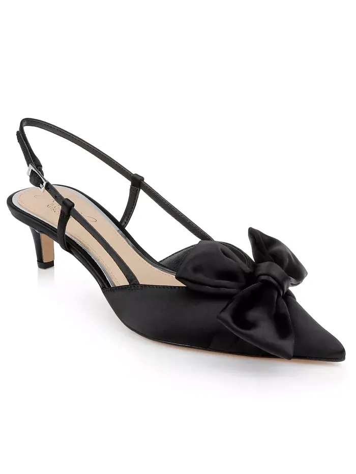Женские туфли Shoshana Slingback Jewel Badgley Mischka — изображение 1 из 11, черный