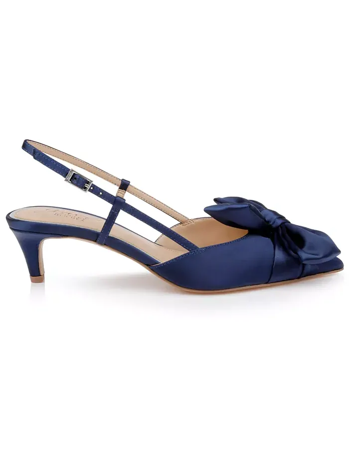 Женские туфли Shoshana Slingback Jewel Badgley Mischka — изображение 2 из 6, темно-синий