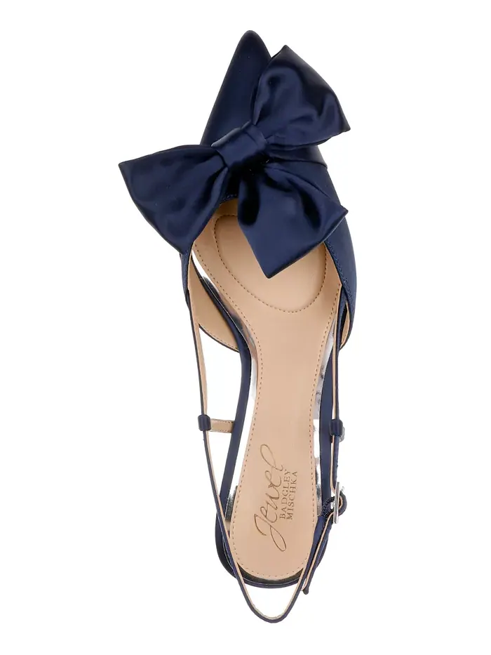 Женские туфли Shoshana Slingback Jewel Badgley Mischka — изображение 5 из 6, темно-синий