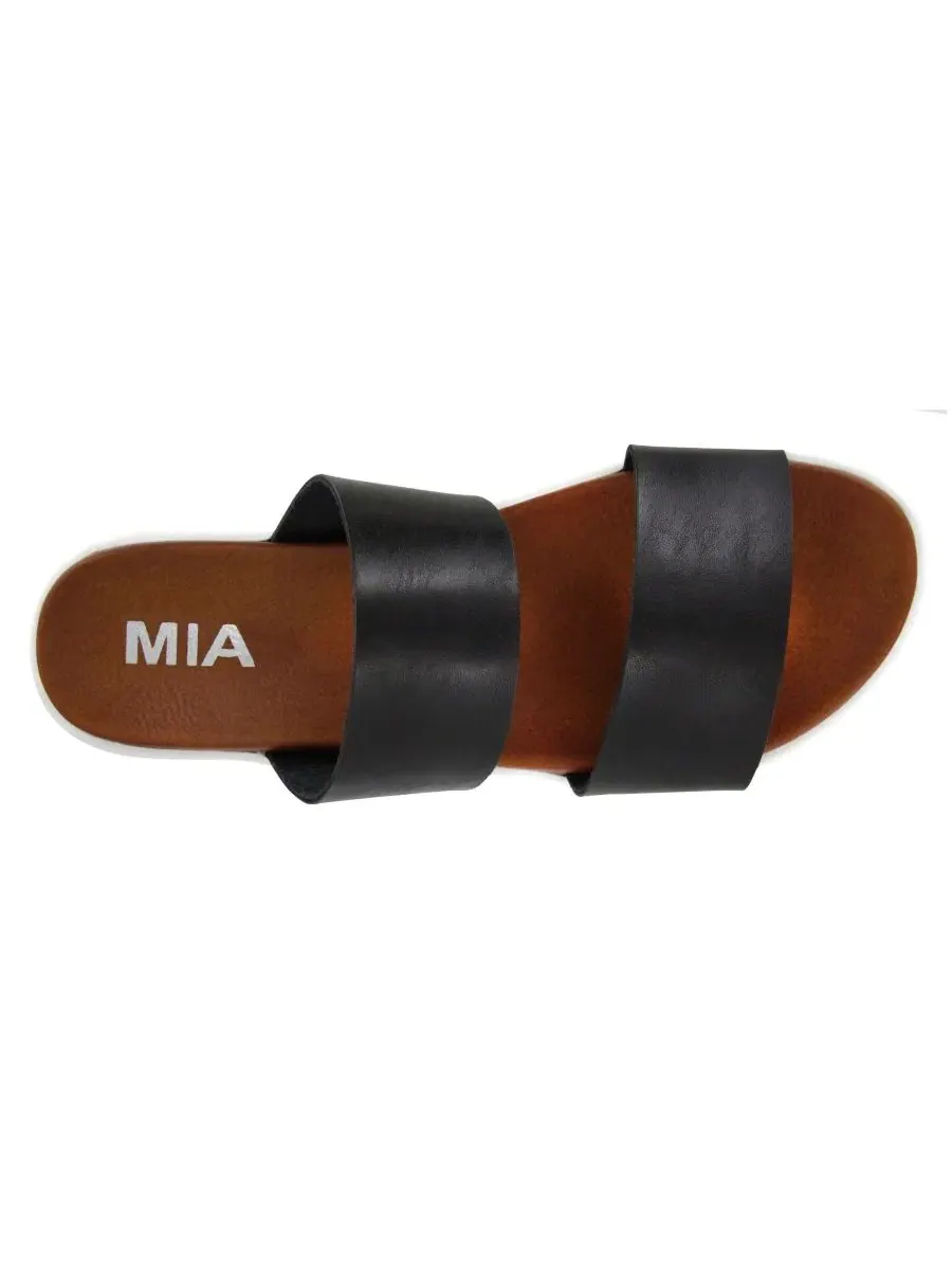 Женские сандалии-шлепанцы Saige с двойной резинкой на платформе Mia — изображение 4 из 10, черный