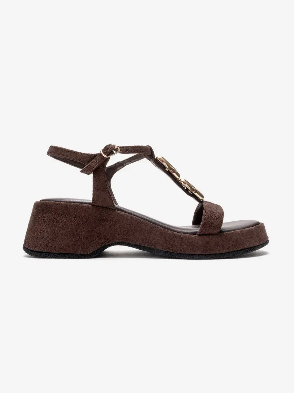 Босоножки на платформе с регулируемым ремешком Matt Platform Sandal Prologue Shoes — изображение 2 из 6, коричневый