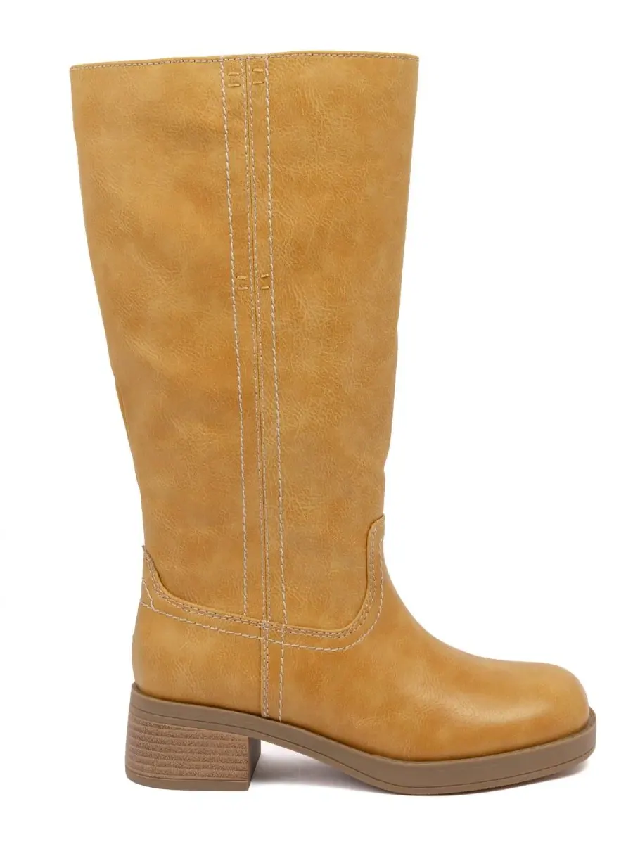 Ботинки-челси Sugar Hayzel Mid Shaft Moto Stacked-Heel — изображение 2 из 5, желтый