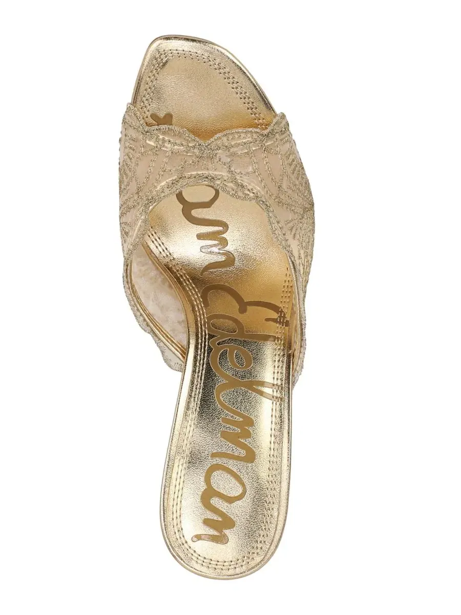 Женские сандалии-шлепанцы Iva Sam Edelman — изображение 4 из 5, золотистый