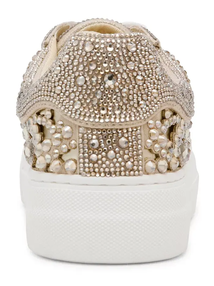 Женские кроссовки Reily на платформе с камнями Betsey Johnson — изображение 3 из 5, светлый золотистый