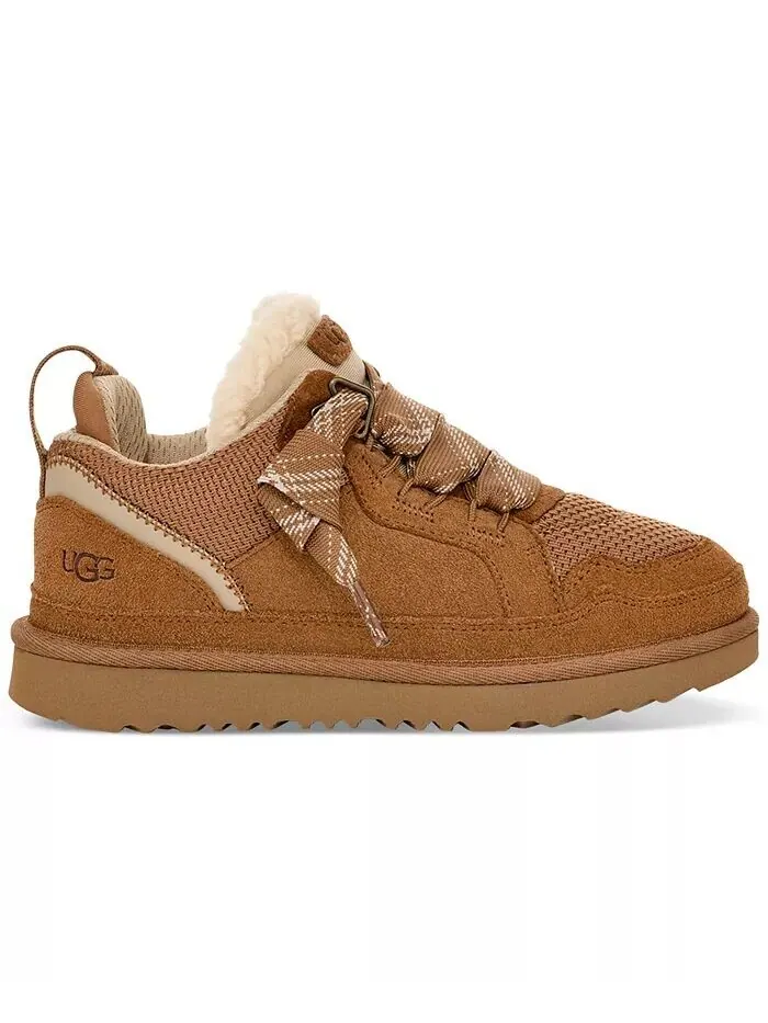 Детские уютные кроссовки на шнуровке Lowmel Ugg — изображение 2 из 7, бежевый