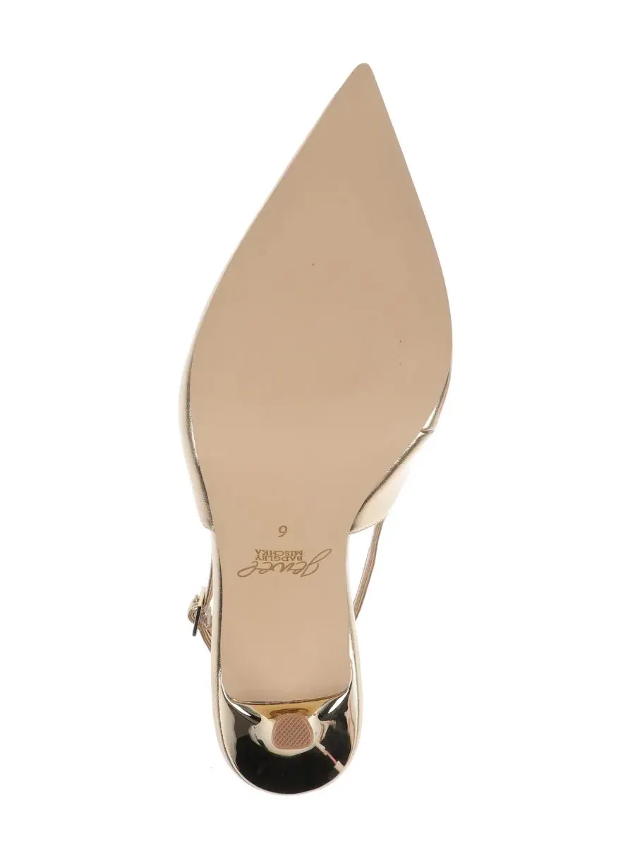 Туфли-лодочки Zaya Slingback Jewel Badgley Mischka — изображение 5 из 5, золотистый металлик