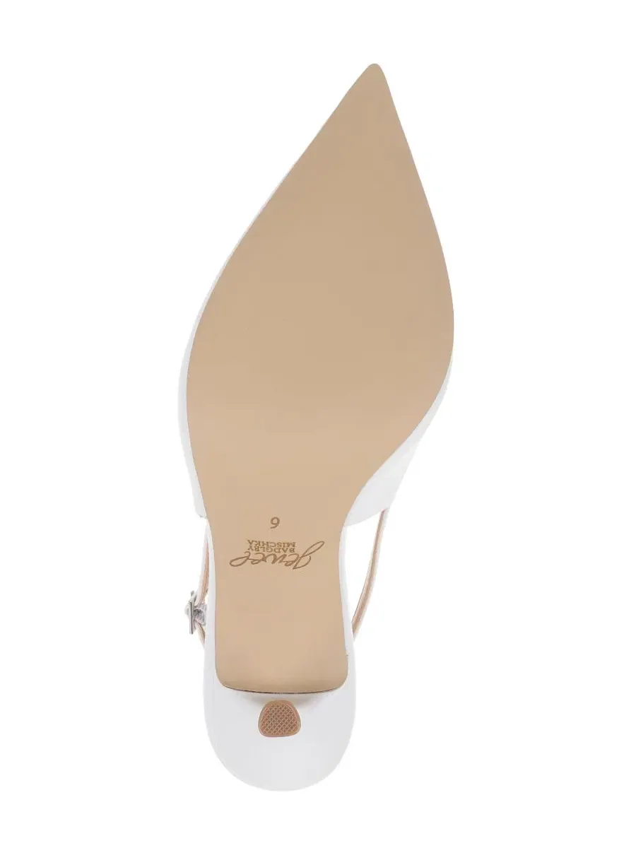 Туфли-лодочки Zaya Slingback на каблуке Jewel Badgley Mischka — изображение 5 из 5, белый
