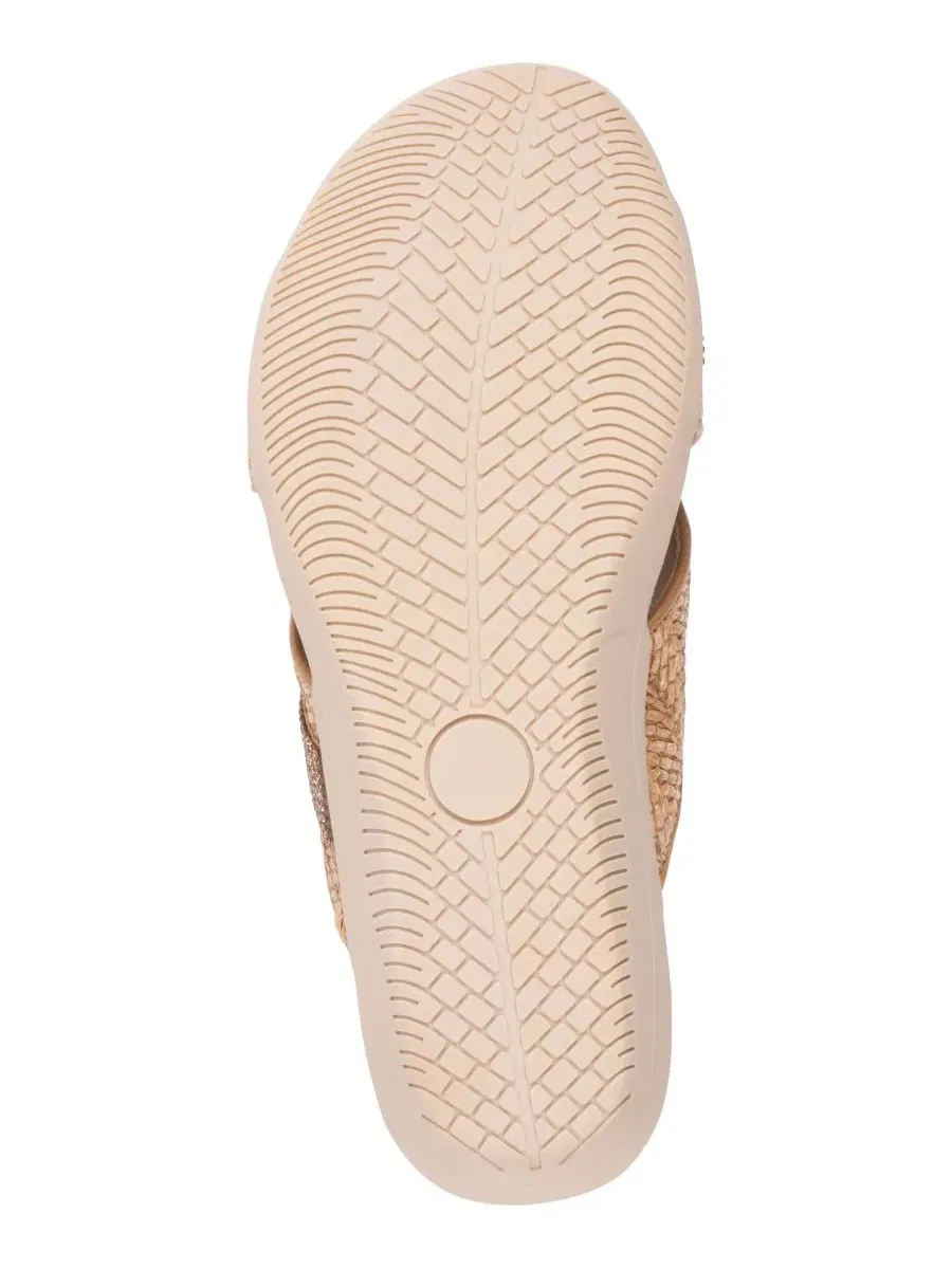 Женские удобные сандалии Linnie с плетеным перекрестным ремешком GC Shoes — изображение 5 из 5, бежевый