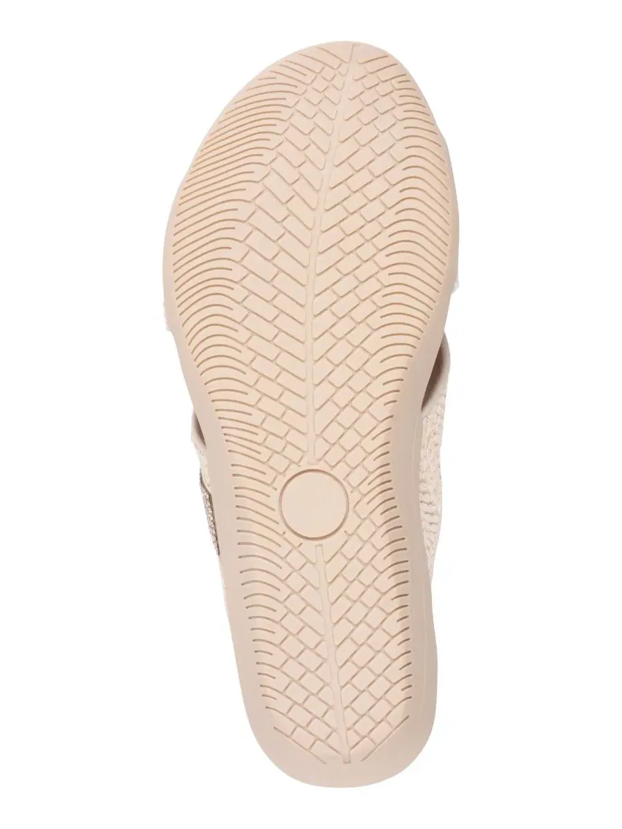 Женские удобные сандалии Linnie с плетеным перекрестным ремешком GC Shoes — изображение 5 из 5, прозрачный