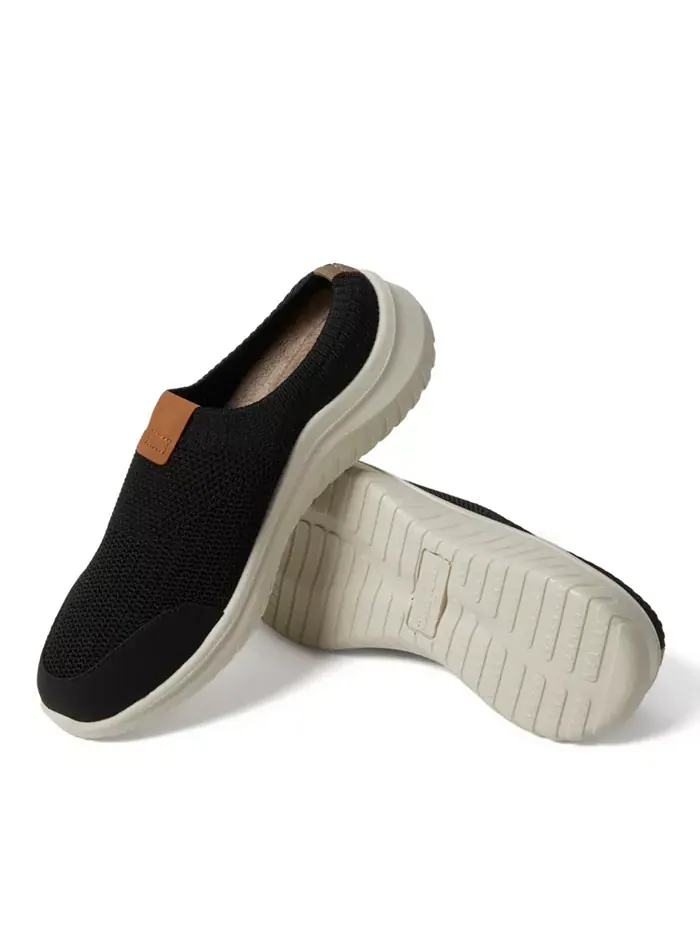 Женские спортивные трикотажные сабо Gracie Sport Knit Slip-On Dearfoams — изображение 3 из 5, черный