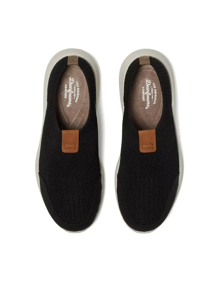 Женские спортивные трикотажные сабо Gracie Sport Knit Slip-On Dearfoams — изображение 4 из 5, черный