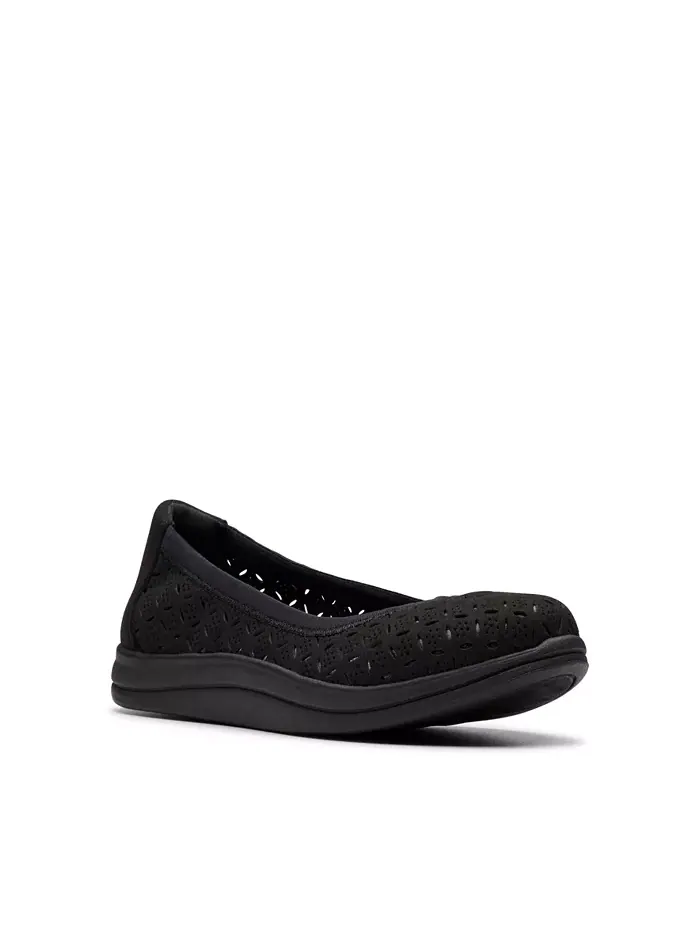 Балетки женские Clarks Cloudsteppers Breeze Roam Perfed, перфорированные — изображение 3 из 8, черный