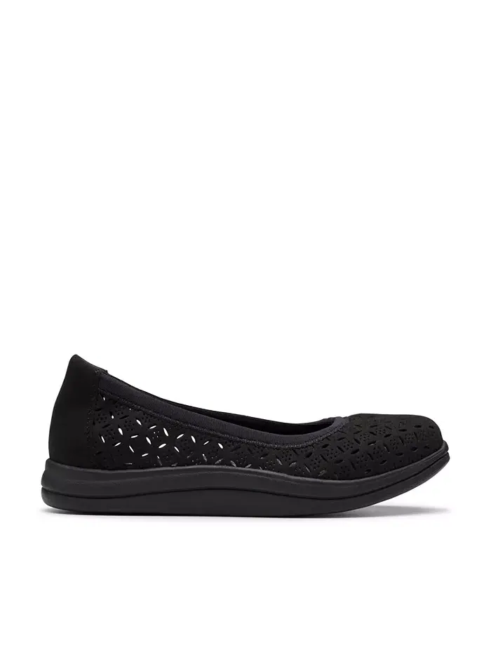 Балетки женские Clarks Cloudsteppers Breeze Roam Perfed, перфорированные — изображение 4 из 8, черный