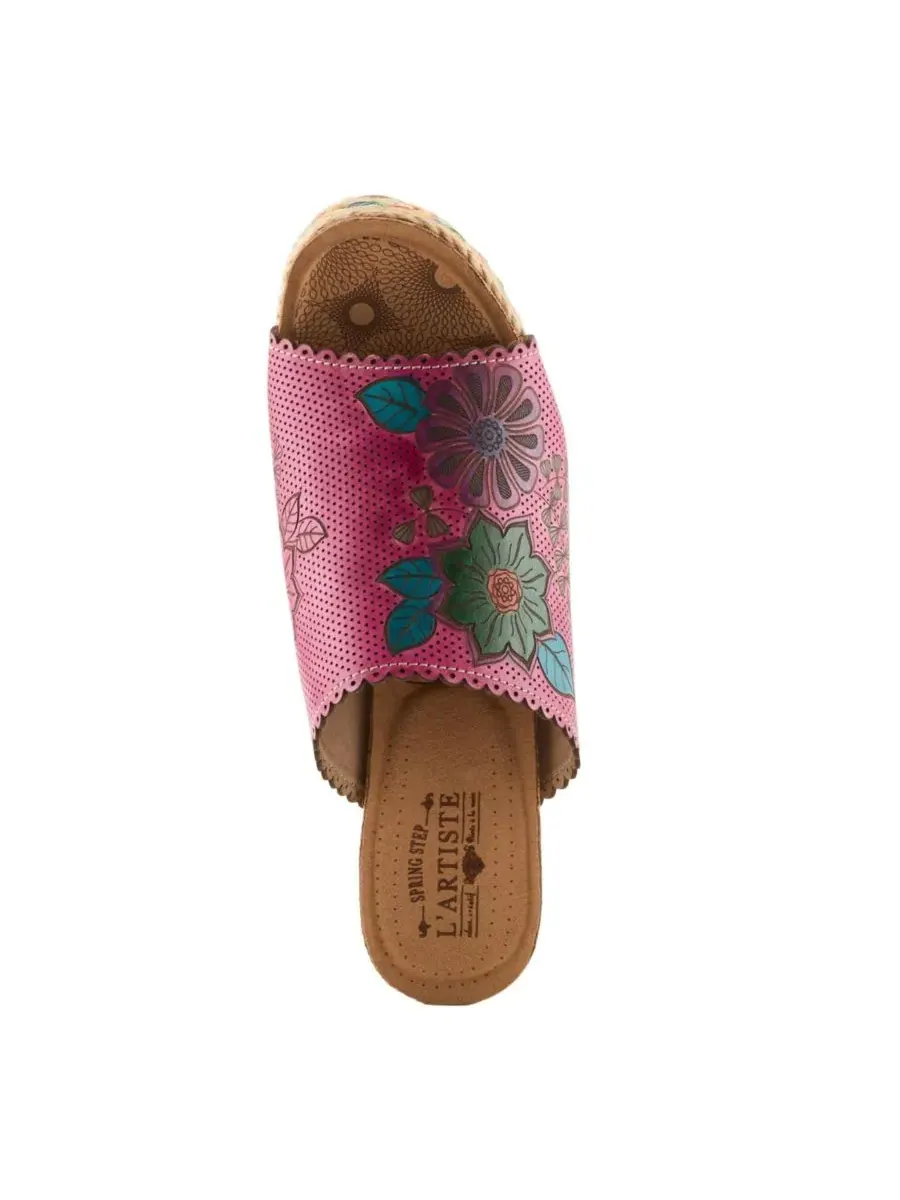 Женские сандалии на танкетке L`Artiste Delraybeach с ручной росписью и удобным дизайном L'Artiste — изображение 3 из 7