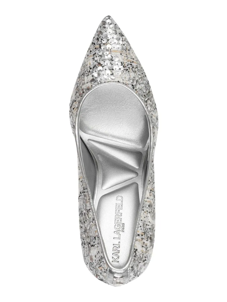 Женские туфли Royale KARL LAGERFELD PARIS — изображение 4 из 5, серебряный