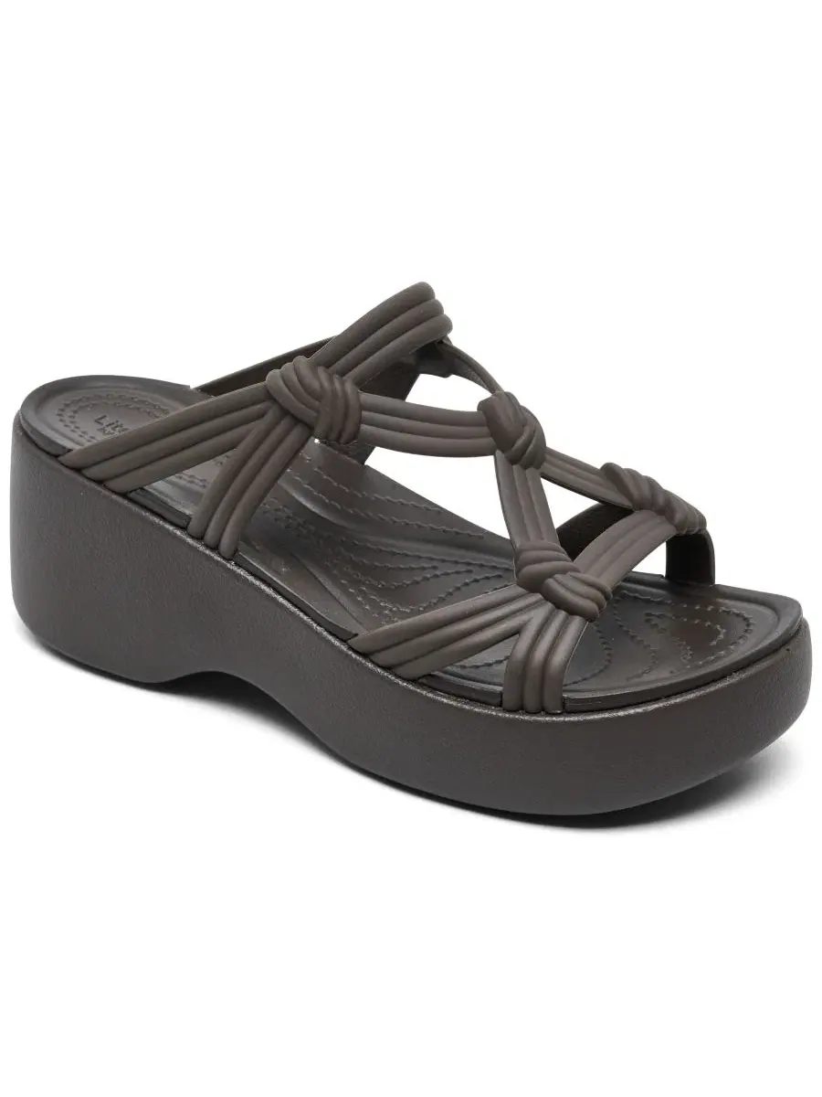 Сандалии-платформа Brooklyn Knot Sky Crocs — изображение 1 из 6, эспрессо
