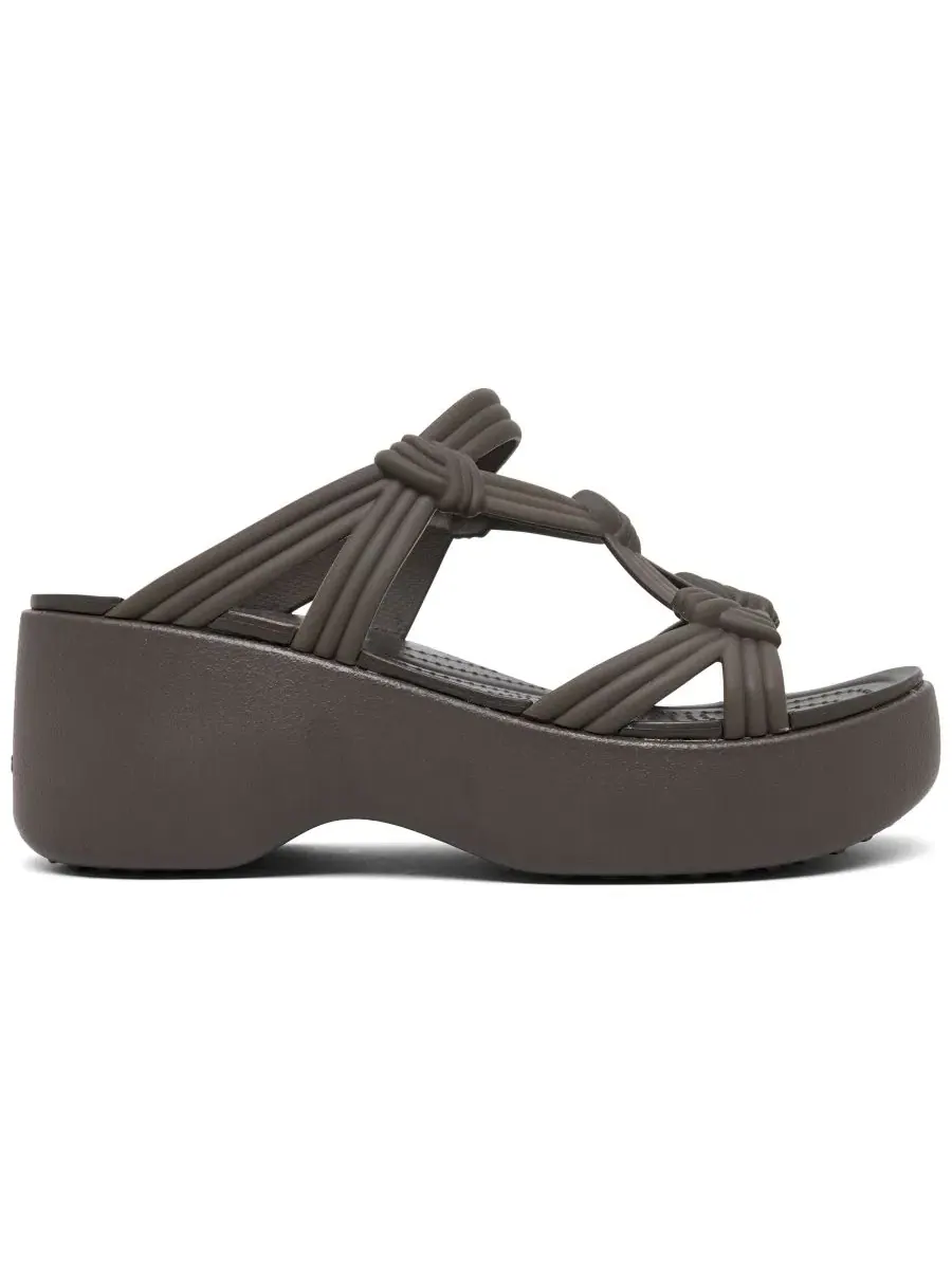 Сандалии-платформа Brooklyn Knot Sky Crocs — изображение 2 из 6, эспрессо